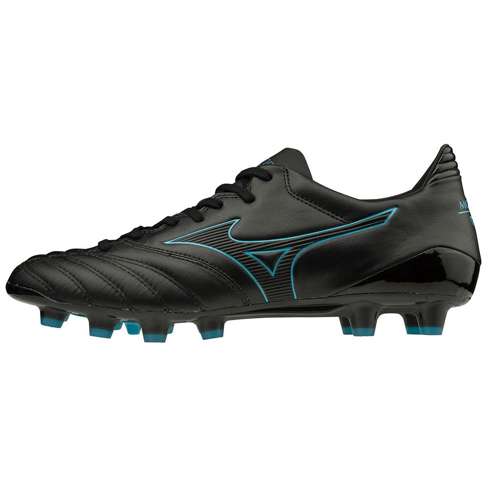 Women's Mizuno Football Boots Black/Blue Turquoise MORELIA NEO KL II Shoes - P1GA195425